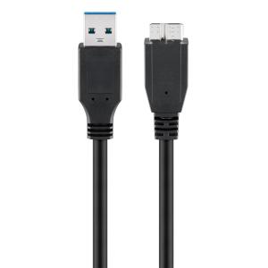 GOOBAY καλώδιο USB 3.0 σε micro Τype B 95027, 5 Gbps, 3m, μαύρο | Καλώδια - Αντάπτορες | elabstore.gr