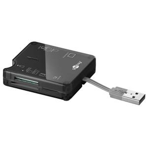 GOOBAY card reader 95674 για micro SD/SD/M2/CF/XD/MS, 480 Mbps, μαύρο | Συνοδευτικά PC | elabstore.gr