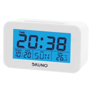 BRUNO ξυπνητήρι BRN-0129 με μέτρηση θερμοκρασίας, °C & °F, λευκό | Οικιακός εξοπλισμός | elabstore.gr