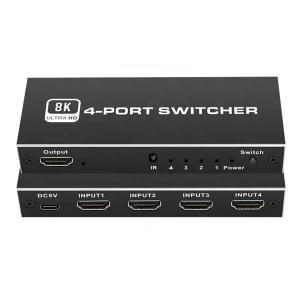 HDMI switch CAB-H149, 4-in σε 1-out, 4K/120Hz, 8K/60Hz, μαύρο | Καλώδια - Αντάπτορες | elabstore.gr