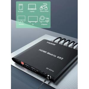 HDMI matrix switch CAB-H155, 4-in σε 2-out, 8K/60Hz, HDR/HDCP, μαύρο | Καλώδια - Αντάπτορες | elabstore.gr