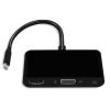 POWERTECH αντάπτορας USB-C σε HDMI/VGA/3.5mm CAB-UC064, 4K/30Hz, μαύρος | Συνοδευτικά PC | elabstore.gr