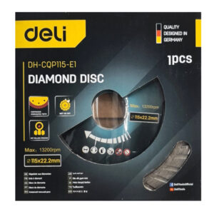 DELI δίσκος κοπής διαμαντέ DH-CQP115-E1, δομικών υλικών, 115mm, 13200rpm | Εργαλεία | elabstore.gr