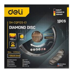 DELI δίσκος κοπής διαμαντέ DH-CQP125-E1, δομικών υλικών, 125mm, 12250rpm | Εργαλεία | elabstore.gr