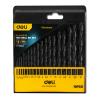 DELI σετ τρυπάνια DH-MHZ019-ED1 για σίδηρο HSS, 1-10mm, DIN 338, 19τμχ | Εργαλεία | elabstore.gr