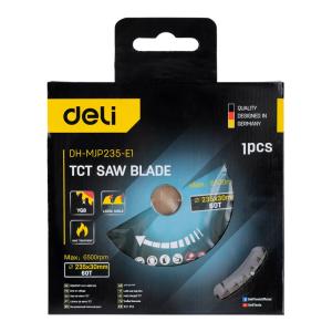 DELI δίσκος κοπής ξύλου DH-MJP235-E1, 60 δόντια, 235mm, 6500rpm | Εργαλεία | elabstore.gr