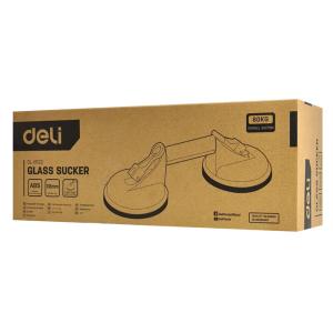 DELI βεντούζα τζαμιών DL-XP22, ικανότητα συγκράτησης 80kg, διπλή, 118mm | Εργαλεία | elabstore.gr