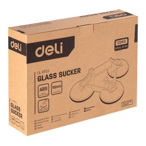 DELI βεντούζα τζαμιών DL-XP23 ικανότητα συγκράτησης 120kg, τριπλή, 118mm | Εργαλεία | elabstore.gr