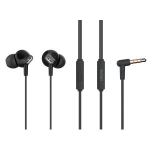 CELEBRAT earphones με μικρόφωνο G21, 3.5mm, 1.2m, μαύρα | Αξεσουάρ κινητών | elabstore.gr