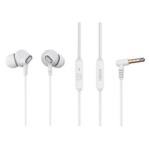 CELEBRAT earphones με μικρόφωνο G21, 3.5mm, 1.2m, λευκά | Αξεσουάρ κινητών | elabstore.gr