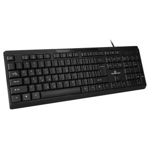POWERTECH πληκτρολόγιο PT-1069, ενσύρματο, multimedia, 1.4m EN/GR, μαύρο | Συνοδευτικά PC | elabstore.gr