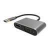 POWERTECH αντάπτορας USB σε HDMI & VGA PTH-101, 4K/30Hz, γκρι | Συνοδευτικά PC | elabstore.gr