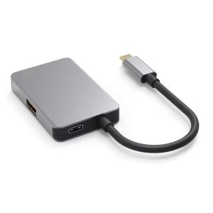 POWERTECH USB-C hub PTH-102, USB-C & 3x USB θύρες, 10Gbps, γκρι | Συνοδευτικά PC | elabstore.gr