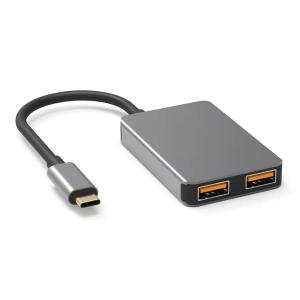 POWERTECH USB-C hub PTH-102, USB-C & 3x USB θύρες, 10Gbps, γκρι | Συνοδευτικά PC | elabstore.gr