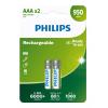 PHILIPS επαναφορτιζόμενη μπαταρία R03B2A95, 950mAh, AAA HR03 Micro, 2τμχ | Μπαταρίες | elabstore.gr