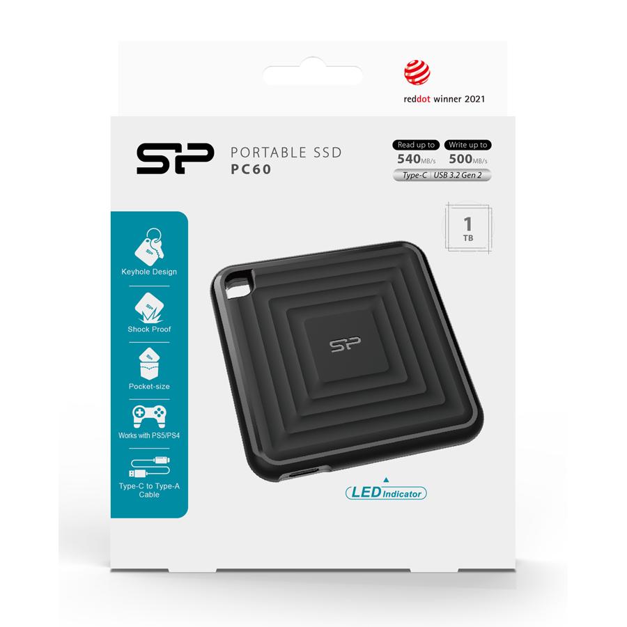 SILICON POWER εξωτερικός SSD PC60, 1TB, USB 3.2, 540-500MB/s, μαύρος | eLabstore.gr SILICON POWER εξωτερικός SSD PC60, 1TB, USB 3.2, 540-500MB/s, μαύρος | PC & Αναβάθμιση | elabstore.gr