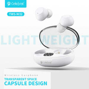 CELEBRAT earphones με θήκη φόρτισης TWS-W32, True Wireless, μαύρα | eLabstore.gr CELEBRAT earphones με θήκη φόρτισης TWS-W32, True Wireless, μαύρα | Αξεσουάρ κινητών | elabstore.gr