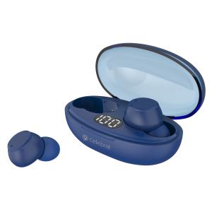 CELEBRAT earphones με θήκη φόρτισης TWS-W32, True Wireless, μπλε | Αξεσουάρ κινητών | elabstore.gr