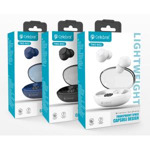 CELEBRAT earphones με θήκη φόρτισης TWS-W32, True Wireless, λευκά | eLabstore.gr