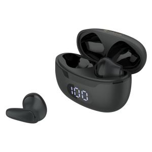 CELEBRAT earphones με θήκη φόρτισης TWS-W34, True Wireless, μαύρα | Αξεσουάρ κινητών | elabstore.gr