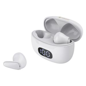 CELEBRAT earphones με θήκη φόρτισης TWS-W34, True Wireless, λευκά | Αξεσουάρ κινητών | elabstore.gr