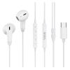 YISON earphones με μικρόφωνο X8, USB-C, 13mm, 1.2m, λευκά | Αξεσουάρ κινητών | elabstore.gr