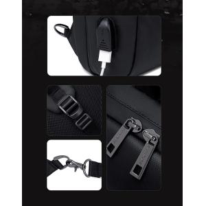 ARCTIC HUNTER τσάντα crossbody XB00081, θήκη tablet, USB, 6L, μαύρη-camo | Προσωπική Φροντίδα | elabstore.gr