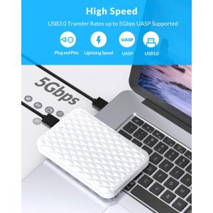 ORICO εξωτερική θήκη για 2.5" HDD/SSD 2520U3 έως 4TB, 5Gbps, λευκή | Συνοδευτικά PC | elabstore.gr