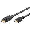 GOOBAY καλώδιο DisplayPort σε HDMI 51957, gold-plated, 4K, 2m, μαύρο | Καλώδια - Αντάπτορες | elabstore.gr