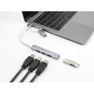 DELOCK USB hub 64214, 4x USB θύρες, USB & USB-C σύνδεση, γκρι | Συνοδευτικά PC | elabstore.gr