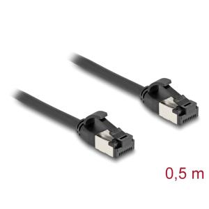 DELOCK καλώδιο U/FTP CAT 8.1 80182, 40Gbps, 30 AWG, 0.50m, μαύρο | Καλώδια - Αντάπτορες | elabstore.gr