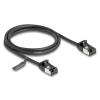 DELOCK καλώδιο U/FTP CAT 8.1 80183, 40Gbps, 30 AWG, 1m, μαύρο | Καλώδια - Αντάπτορες | elabstore.gr