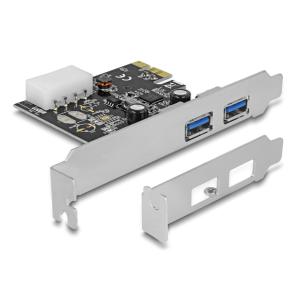 DELOCK κάρτα επέκτασης PCI x1 σε 2x USB 89243, 5Gbps | PC & Αναβάθμιση | elabstore.gr