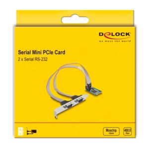 DELOCK κάρτα επέκτασης mini PCIe σε 2x RS-232 95273 | eLabstore.gr DELOCK κάρτα επέκτασης mini PCIe σε 2x RS-232 95273 | PC & Αναβάθμιση | elabstore.gr