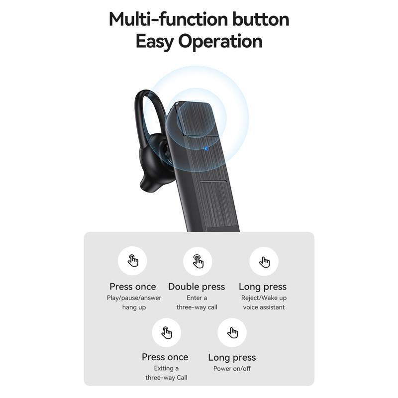 USAMS Bluetooth μονό earphone USAMS-BT2, 100mAh, 3-way κλήσεις, μαύρο | eLabstore.gr USAMS Bluetooth μονό earphone USAMS-BT2, 100mAh, 3-way κλήσεις, μαύρο | Αξεσουάρ κινητών | elabstore.gr