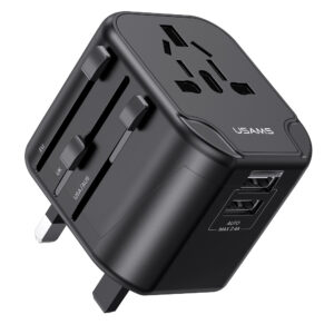 USAMS φορτιστής/αντάπτορας πρίζας US-CC173 2x USB, universal, 12W, μαύρο | Αξεσουάρ κινητών | elabstore.gr