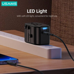 USAMS φορτιστής/αντάπτορας πρίζας US-CC173 2x USB, universal, 12W, μαύρο | eLabstore.gr