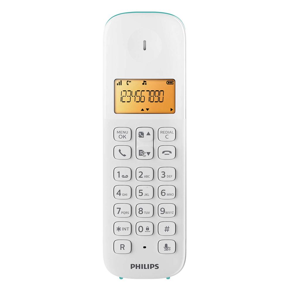 PHILIPS ασύρματο τηλέφωνο D1601T-34, με ελληνικό μενού, λευκό-πράσινο | eLabstore.gr PHILIPS ασύρματο τηλέφωνο D1601T-34, με ελληνικό μενού, λευκό-πράσινο | Τηλεφωνία | elabstore.gr