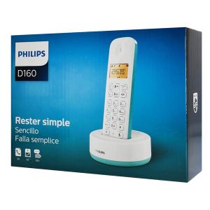 PHILIPS ασύρματο τηλέφωνο D1601T-34, με ελληνικό μενού, λευκό-πράσινο | eLabstore.gr PHILIPS ασύρματο τηλέφωνο D1601T-34, με ελληνικό μενού, λευκό-πράσινο | Τηλεφωνία | elabstore.gr