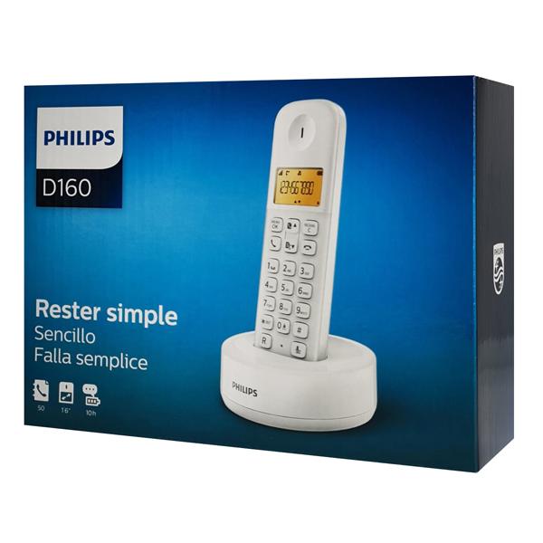 PHILIPS ασύρματο τηλέφωνο D1601W-34, με ελληνικό μενού, λευκό | eLabstore.gr PHILIPS ασύρματο τηλέφωνο D1601W-34, με ελληνικό μενού, λευκό | Τηλεφωνία | elabstore.gr