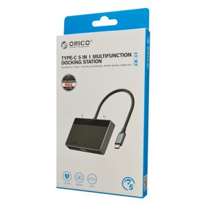 ORICO docking station DM-5P, USB/USB-C/HDMI/VGA/3.5mm, 4K, 100W, μαύρο | Συνοδευτικά PC | elabstore.gr