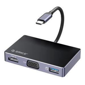 ORICO docking station DM-5P, USB/USB-C/HDMI/VGA/3.5mm, 4K, 100W, μαύρο | Συνοδευτικά PC | elabstore.gr