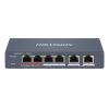 HIKVISION Managed switch DS-3E1106HP-EI, 4x PoE & 2x RJ45 ports, 100Mbps | Κάμερες Ασφαλείας | elabstore.gr