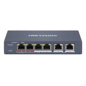 HIKVISION Managed switch DS-3E1106HP-EI, 4x PoE & 2x RJ45 ports, 100Mbps | Κάμερες Ασφαλείας | elabstore.gr