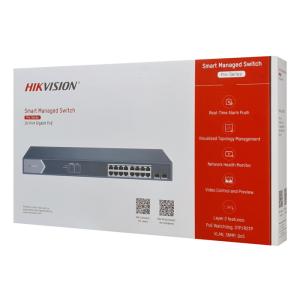 HIKVISION Managed switch DS-3E1518P-SI, 16x PoE & 2x SFP ports, 1000Mbps | Κάμερες Ασφαλείας | elabstore.gr