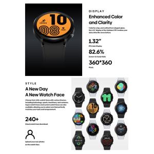 ZEBLAZE smartwatch GTR 3, 1.32", IP68, heart rate, ηχείο & mic, μαύρο | eLabstore.gr