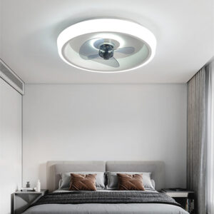 POWERTECH ανεμιστήρας οροφής HLL-0107 με LED φως, 80W, Φ50x12cm, λευκός | Φωτισμός | elabstore.gr