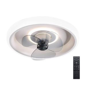 POWERTECH ανεμιστήρας οροφής HLL-0107 με LED φως, 80W, Φ50x12cm, λευκός | Φωτισμός | elabstore.gr