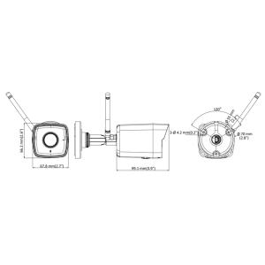 HIKVISION HIWATCH IP κάμερα HWI-B120H-D/W, Wi-Fi, 2MP, IP66, IR 30m | Κάμερες Ασφαλείας | elabstore.gr