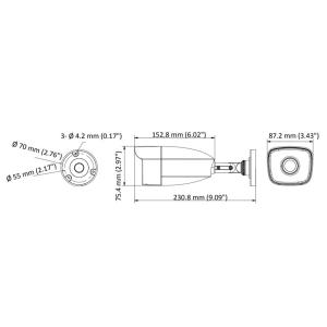 HIKVISION HIWATCH υβριδική κάμερα HWT-B250, 2.8mm, 5MP, IP66, IR 40m | Κάμερες Ασφαλείας | elabstore.gr